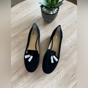 Vero Cuoio Nancy Loafer Black Haircalf NWOT